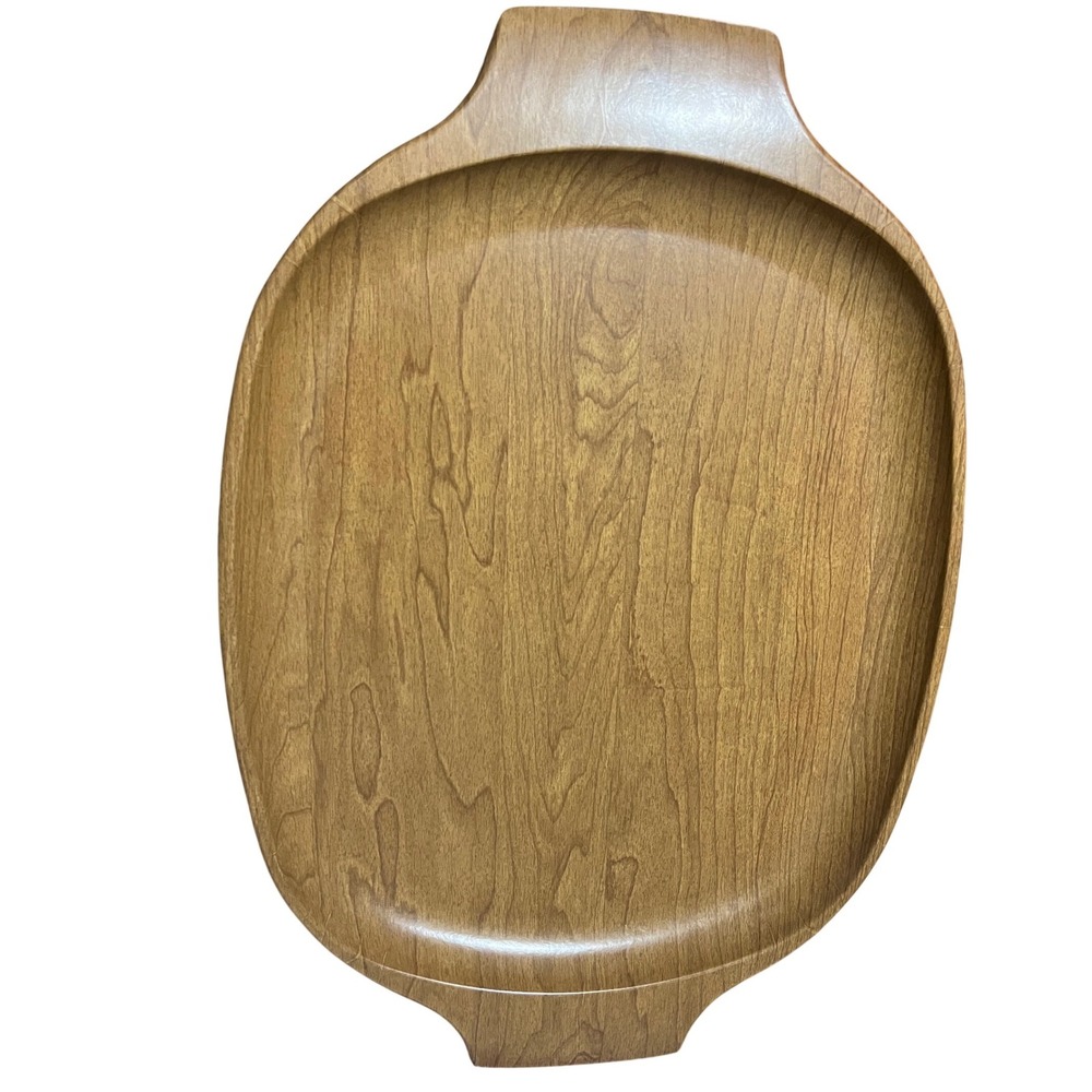 VTG MCM Weyerhaeuser Silvaplex Serving Tray Melamine Wood Grain 22"